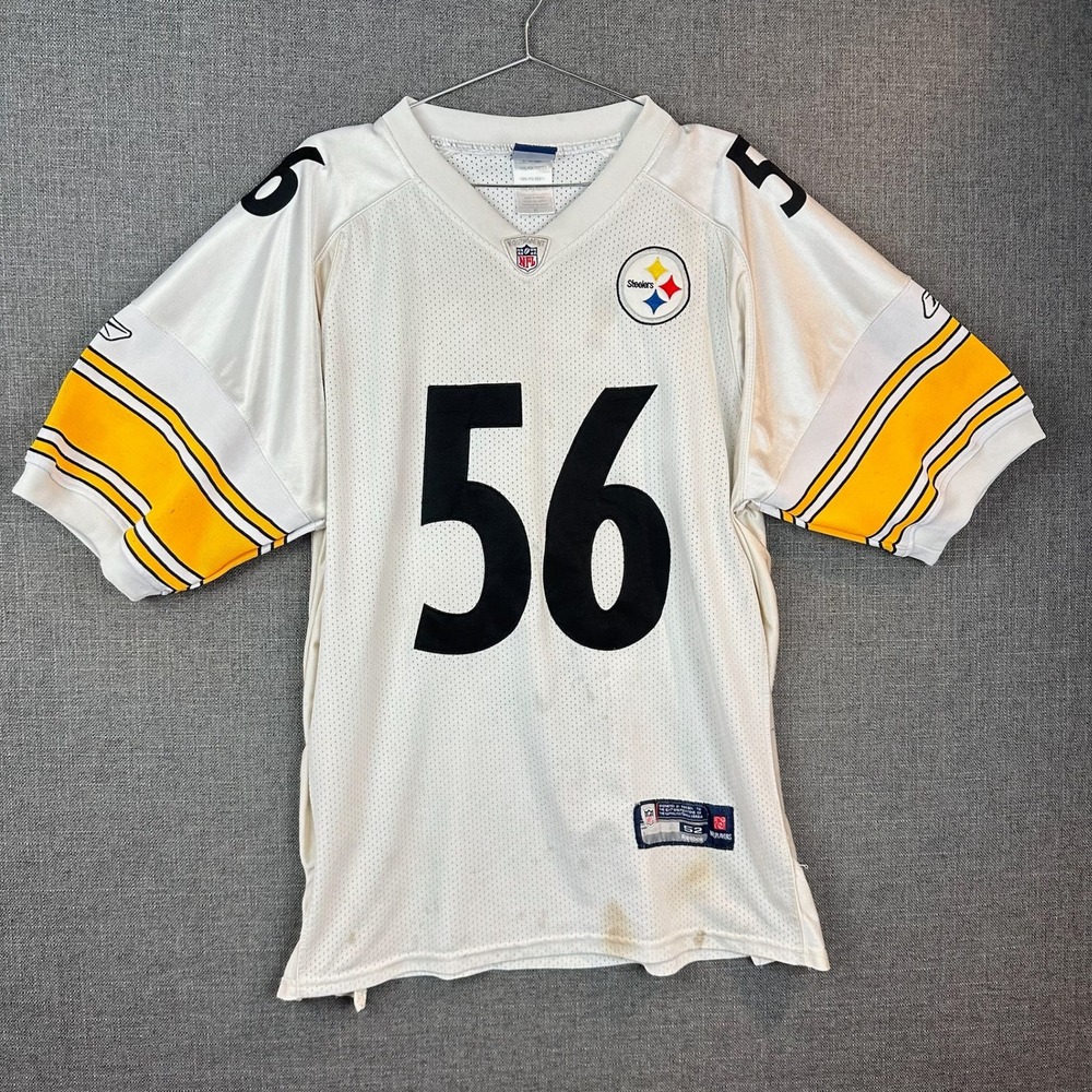Reebok Pittsburgh Steelers‎ James Woodley 56 NFL Football Jersey White Gold